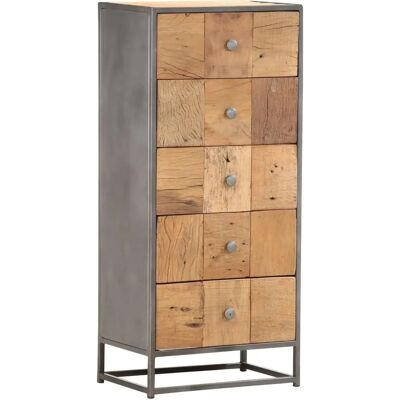 vidaXL Armoire en bois recyclé à 5 tiroirs - Rangement & Style vintage - Publicité vidaXL Armoire en bois recyclé à 5 tiroirs - Rangement & Style vintage - Publicité