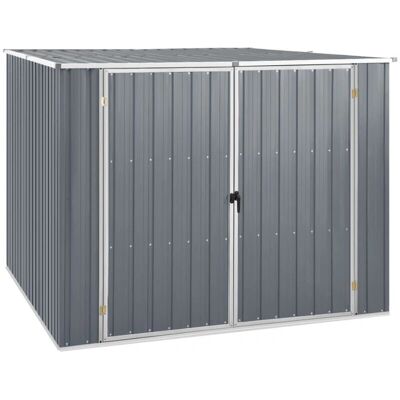 Cobertizo de jardín gris vidaXL 195 cm Acero galvanizado Almacén de herramientas Carport Cobertizo de jardín gris vidaXL 195 cm Acero galvanizado Almacén de herramientas Carport