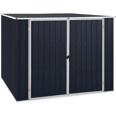 vidaXL Gartenschuppen Anthrazit 195 cm Verzinkter Stahl Aufbewahrungsraum Carport vidaXL Gartenschuppen Anthrazit 195 cm Verzinkter Stahl Aufbewahrungsraum Carport