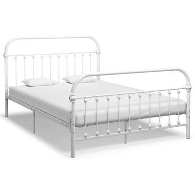 vidaXL Metallbett 160x200cm - Unterstützung & Kopfteil vidaXL Metallbett 160x200cm - Unterstützung & Kopfteil