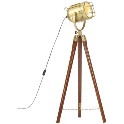 vidaXL Tripod lampa stojąca - Masivny mangowe drewno - 97 cm - Brązowa - Lampa stojąca vidaXL Tripod lampa stojąca - Masivny mangowe drewno - 97 cm - Brązowa - Lampa stojąca
