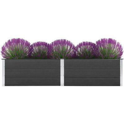 vidaXL Tuin Verhoogd Bed 250x50x54 cm WPC Grijs - Verhoogd Bed vidaXL Tuin Verhoogd Bed 250x50x54 cm WPC Grijs - Verhoogd Bed