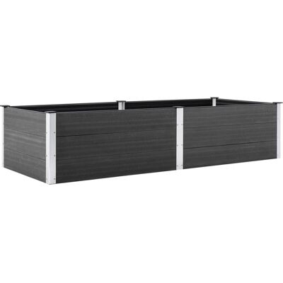 vidaXL Garten Hochbeet 250x100x54 cm WPC Grau - Garten Hochbeet vidaXL Garten Hochbeet 250x100x54 cm WPC Grau - Garten Hochbeet