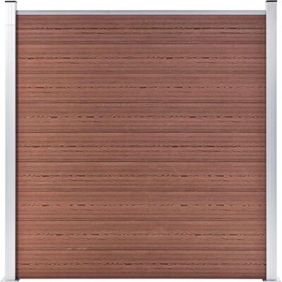 vidaXL Valla de jardín WPC 180x186 cm Marrón - Valla de jardín vidaXL Valla de jardín WPC 180x186 cm Marrón - Valla de jardín