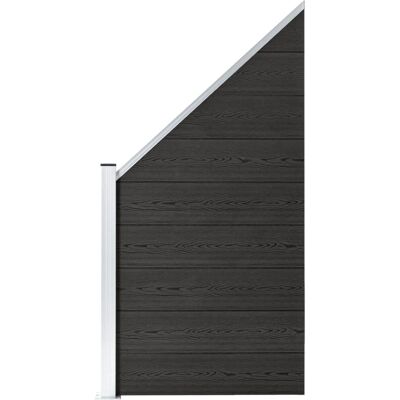 vidaXL Gartenzaun WPC 95x(105-180)cm Grau Außenzaunpaneel vidaXL Gartenzaun WPC 95x(105-180)cm Grau Außenzaunpaneel