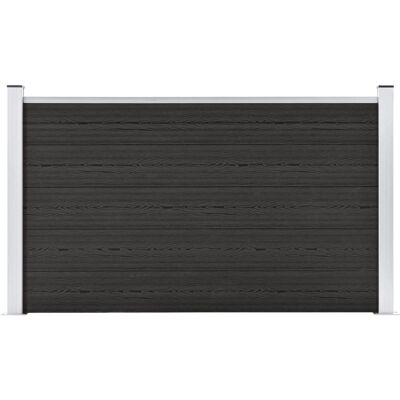 vidaXL Cerca de jardín WPC Gris 180x105 cm - Panel de madera vidaXL Cerca de jardín WPC Gris 180x105 cm - Panel de madera