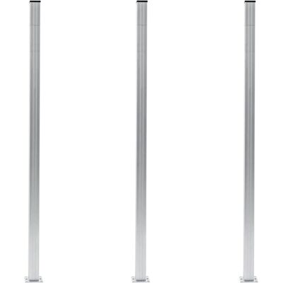 vidaXL Zaunpfähle 3 Stück Aluminium 185 cm - Zaunpfähle vidaXL Zaunpfähle 3 Stück Aluminium 185 cm - Zaunpfähle