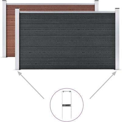 vidaXL Pfostenhalter 2 st. für WPC Zaun Stahl 40 cm vidaXL Pfostenhalter 2 st. für WPC Zaun Stahl 40 cm