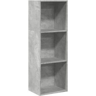 vidaXL 2-laagse Boekenkast Beton Grijs - Boekenkast vidaXL 2-laagse Boekenkast Beton Grijs - Boekenkast