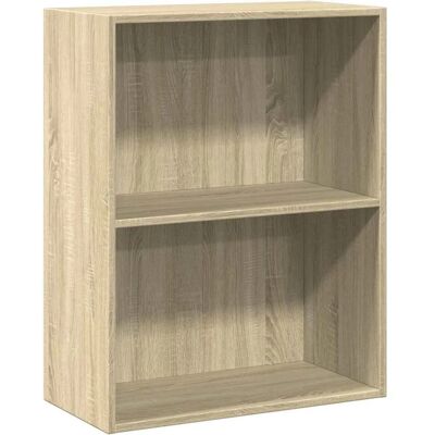vidaXL 2-Tier Buchcabinet Sonoma Eiche - Holzwerkstoff Regal vidaXL 2-Tier Buchcabinet Sonoma Eiche - Holzwerkstoff Regal