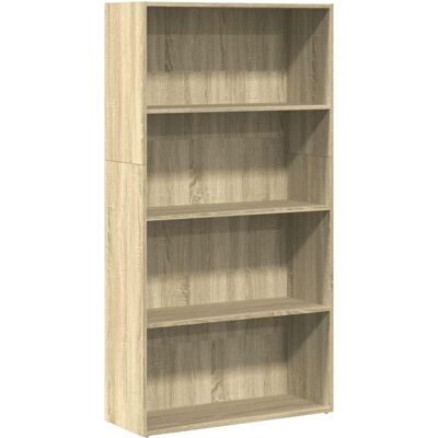 vidaXL Sonoma Oak 80x30x76.5 cm Book Cabinet - 2-Tier Storage Furniture vidaXL Sonoma Oak 80x30x76.5 cm Book Cabinet - 2-Tier Storage Furniture