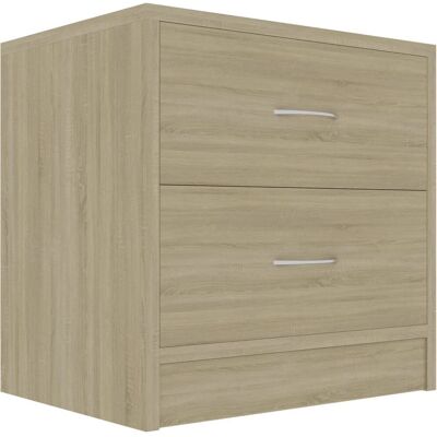 vidaXL Table de Nuit Chêne - Classique Commode de Chevet avec Tiroirs - Publicité vidaXL Table de Nuit Chêne - Classique Commode de Chevet avec Tiroirs - Publicité