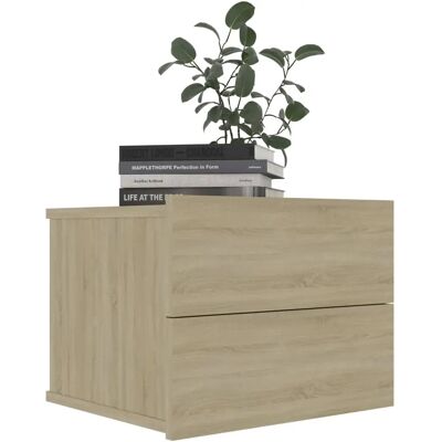 vidaXL Nachttisch Sonoma Eiche - 2 Schubladen - 40x30x30 cm vidaXL Nachttisch Sonoma Eiche - 2 Schubladen - 40x30x30 cm