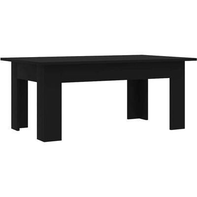 vidaXL Schwarzer Engineered Wood Couchtisch - Wohnzimmer Beistelltisch vidaXL Schwarzer Engineered Wood Couchtisch - Wohnzimmer Beistelltisch