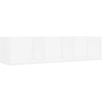 vidaXL Witte MDF CD Wandplank - 75x18x18 cm - Slaapkamer Kinderruimte vidaXL Witte MDF CD Wandplank - 75x18x18 cm - Slaapkamer Kinderruimte