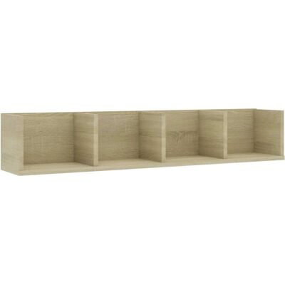 vidaXL Sonoma Oak CD Wall Shelf - Wall Shelf for CDs & DVDs vidaXL Sonoma Oak CD Wall Shelf - Wall Shelf for CDs & DVDs
