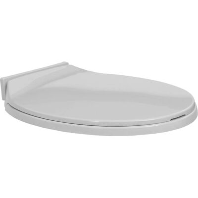 vidaXL Blødt luknings toiletbræt Lysgrå Oval vidaXL Blødt luknings toiletbræt Lysgrå Oval