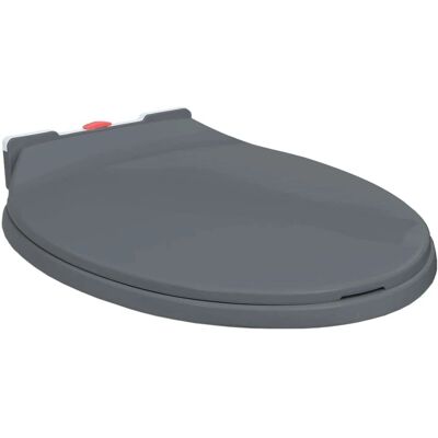 vidaXL Soft-Close WC-Sitz Grau Oval vidaXL Soft-Close WC-Sitz Grau Oval