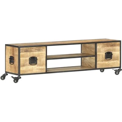 vidaXL 286377 Weißes Mangoholz TV-Schrank - TV-Möbel vidaXL 286377 Weißes Mangoholz TV-Schrank - TV-Möbel