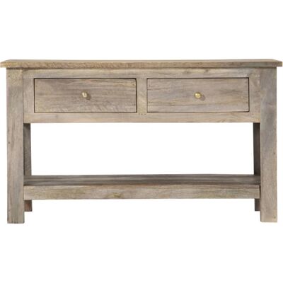 Vidaxl Mango-Holz Couchtisch - 82x52x47 cm - Grau - Beistelltisch Vidaxl Mango-Holz Couchtisch - 82x52x47 cm - Grau - Beistelltisch