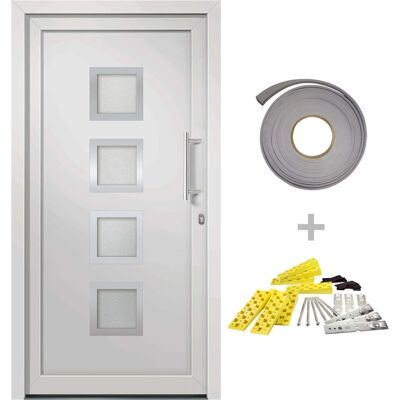 Porte Extérieure VidaXL Blanc 108x208cm - Sécurisée et Isolée - Publicité Porte Extérieure VidaXL Blanc 108x208cm - Sécurisée et Isolée - Publicité