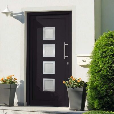 vidaXL Porte d'entrée - Anthracite - 98x200 cm - Front Door - Publicité vidaXL Porte d'entrée - Anthracite - 98x200 cm - Front Door - Publicité