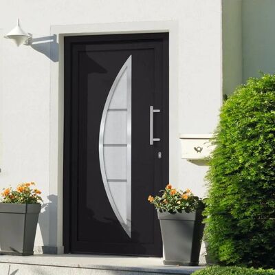 vidaXL Voordeur - 98x208 cm - Antraciet - Voordeur vidaXL Voordeur - 98x208 cm - Antraciet - Voordeur