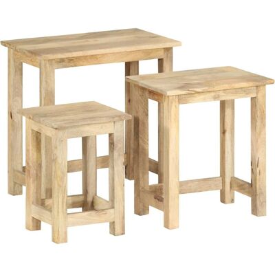 vidaXL 287489 Mango Holz Nesting Tische - Kaffee Beistelltisch vidaXL 287489 Mango Holz Nesting Tische - Kaffee Beistelltisch