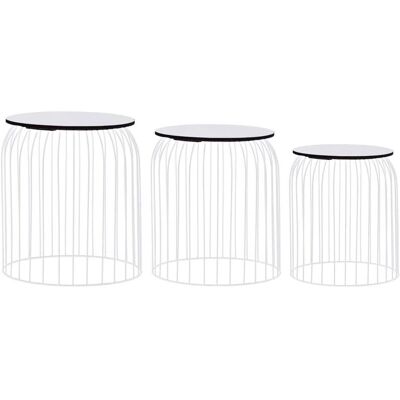 vidaXL Wit 3-delige Salontafels Set - Salontafels vidaXL Wit 3-delige Salontafels Set - Salontafels