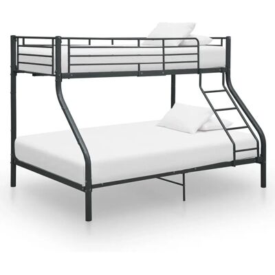 vidaXL Bettrahmen - Schwarzes Metall Etagenbett 140x200 cm vidaXL Bettrahmen - Schwarzes Metall Etagenbett 140x200 cm