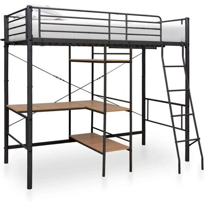 vidaXL Bettrahmen - Platzsparendes Metall-Hochbett vidaXL Bettrahmen - Platzsparendes Metall-Hochbett