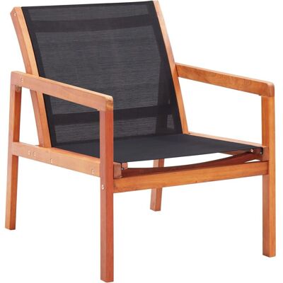 vidaXL Gartenstuhl Eukalyptus Holz/schwarz vidaXL Gartenstuhl Eukalyptus Holz/schwarz