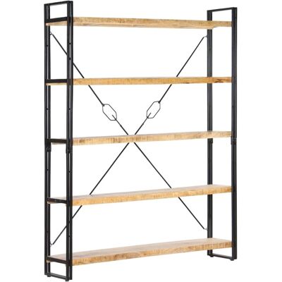 Estantería de 5 niveles madera maciza de mango 140x30x180 cm vidaXL Estantería de 5 niveles madera maciza de mango 140x30x180 cm vidaXL