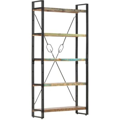 vidaXL 5-Etagen Bücherregal Aus recyceltem Massivholz 90x30x180cm - Regal vidaXL 5-Etagen Bücherregal Aus recyceltem Massivholz 90x30x180cm - Regal