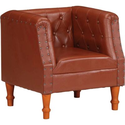 vidaXL Stol - Ægte læder - Vintage stil - Stol vidaXL Stol - Ægte læder - Vintage stil - Stol