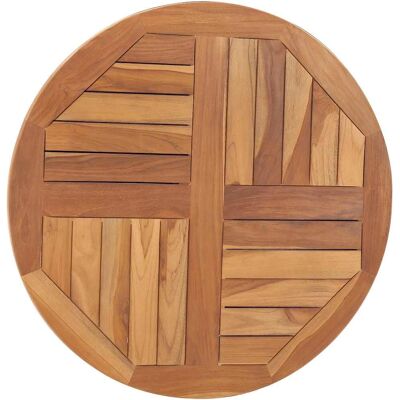 vidaXL Teak-Rundtischplatte - 70cm Durchmesser, 2,5cm Dicke vidaXL Teak-Rundtischplatte - 70cm Durchmesser, 2,5cm Dicke