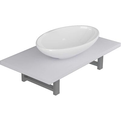 vidaXL Badeværelsesmøbel-Set - Væghylde & Oval Vask - Badeværelse vidaXL Badeværelsesmøbel-Set - Væghylde & Oval Vask - Badeværelse