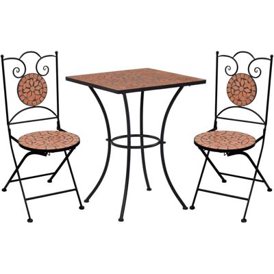 VidaXL Gartenmöbelset - Mosaik Bistro Tisch & Stühle VidaXL Gartenmöbelset - Mosaik Bistro Tisch & Stühle
