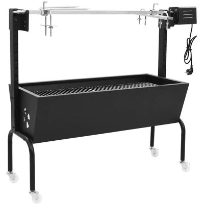 vidaXL Elektrischer BBQ Rotisserie - Edelstahl - Schwarz - Grillspieß vidaXL Elektrischer BBQ Rotisserie - Edelstahl - Schwarz - Grillspieß