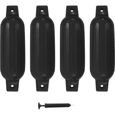 vidaXL Paracolpi per Barca 4 pz Nero 41x11,5 cm PVC - Paracolpi vidaXL Paracolpi per Barca 4 pz Nero 41x11,5 cm PVC - Paracolpi