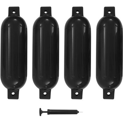 vidaXL Bootstoßfänger 4 pcs. Schwarz 51x14 cm PVC - Boot Fender vidaXL Bootstoßfänger 4 pcs. Schwarz 51x14 cm PVC - Boot Fender
