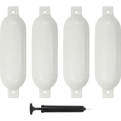 vidaXL Paracolpi per Barca 4 pezzi Bianco 51 x 14 cm PVC - Paracolpi vidaXL Paracolpi per Barca 4 pezzi Bianco 51 x 14 cm PVC - Paracolpi