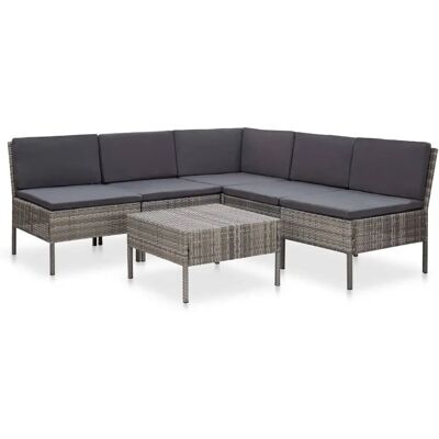 VidaXL Gartenset - Grau - 6 Teile VidaXL Gartenset - Grau - 6 Teile