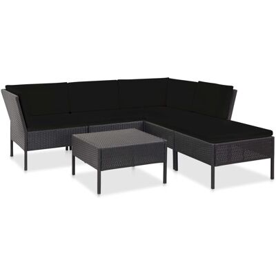 Maisonchic Modell 557925 Gartenmöbel-Set - 6 Teile, Schwarz Maisonchic Modell 557925 Gartenmöbel-Set - 6 Teile, Schwarz