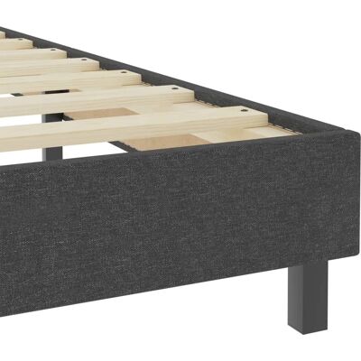 VIDAXL Graues Stoffbettgestell 160x200cm - Bettgestell VIDAXL Graues Stoffbettgestell 160x200cm - Bettgestell