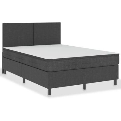 vidaXL Graues Stoffbett - 140x200 cm - Bett vidaXL Graues Stoffbett - 140x200 cm - Bett