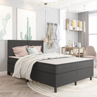 VIDAXL Graues Stoffbettgestell - Elegantes Design - 180x200 cm VIDAXL Graues Stoffbettgestell - Elegantes Design - 180x200 cm