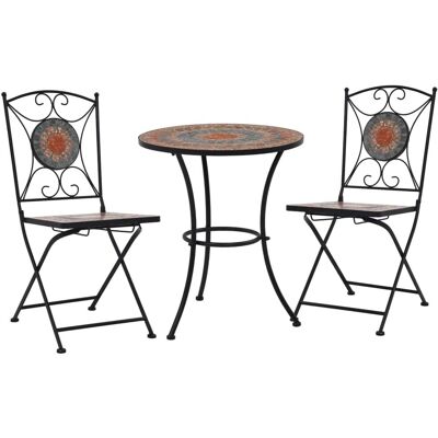 vidaXL 3-delt mosaik bistro sæt - Udendørs Bord & Stole vidaXL 3-delt mosaik bistro sæt - Udendørs Bord & Stole