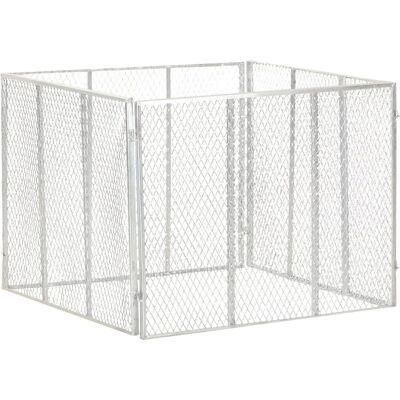 vidaXL Havekompost 100x100x77 cm Galvaniseret jern - Kompostbeholder vidaXL Havekompost 100x100x77 cm Galvaniseret jern - Kompostbeholder