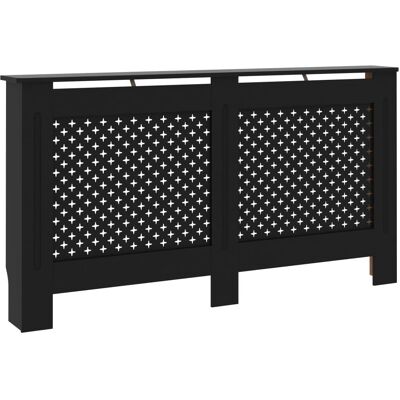vidaXL Radiatorafdekking zwart MDF - Moderne decoratie & plank vidaXL Radiatorafdekking zwart MDF - Moderne decoratie & plank
